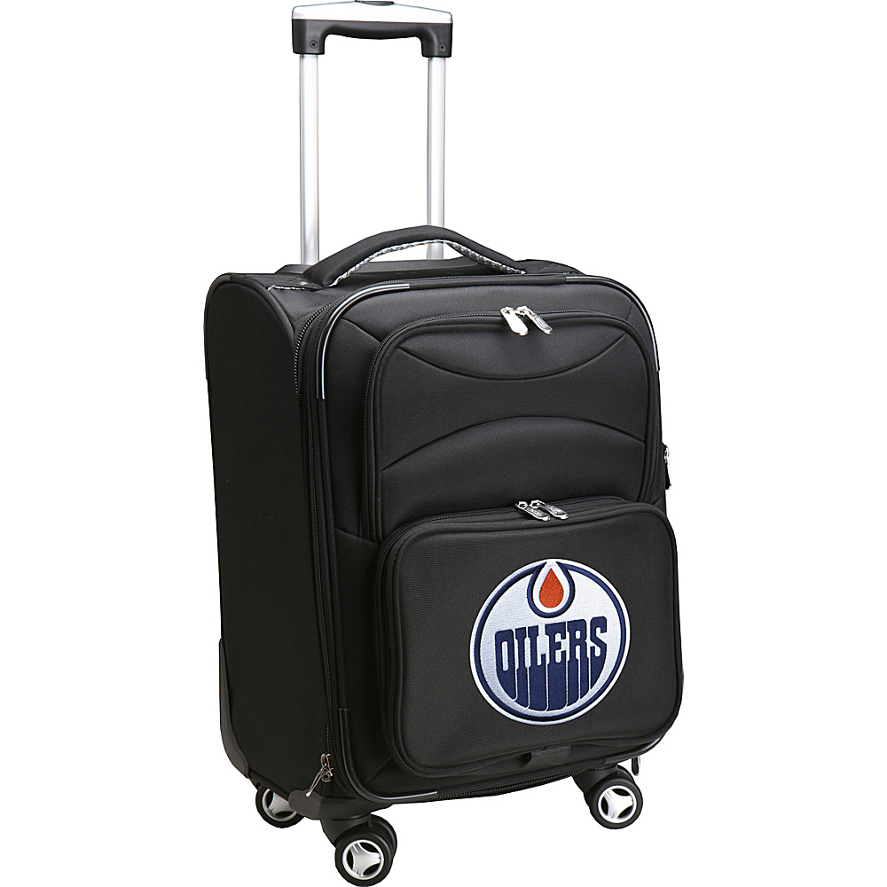Denco Sports Luggage NHL 20 Domestic Carry On Spinner Edmonton Oilers Denco Sports Luggage Softside Carry On