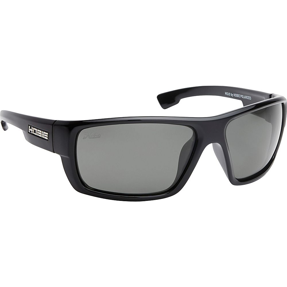 Hobie Eyewear Mojo Sunglasses Shiny Black Frame Grey Polarized PC Lens Hobie Eyewear Sunglasses