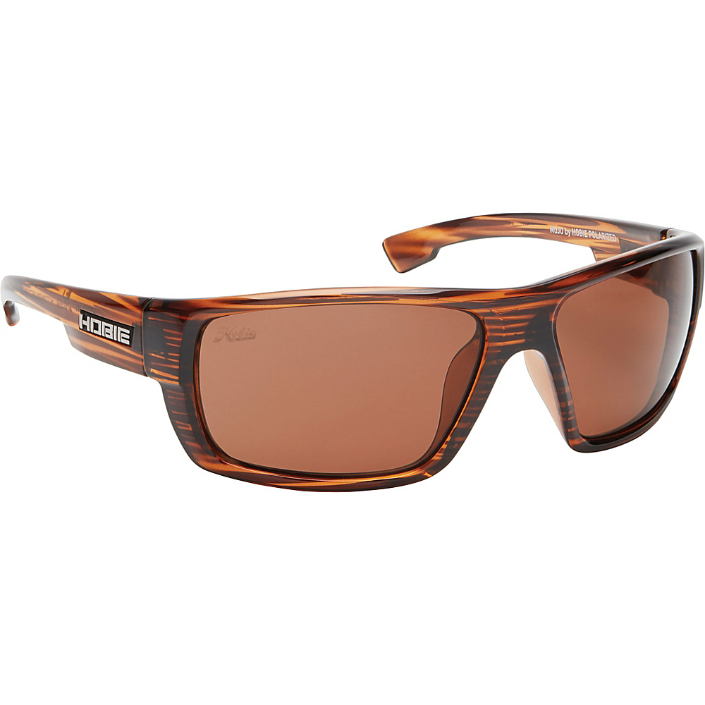 Hobie Eyewear Mojo Sunglasses Shiny Brown Wood Grain Frame Copper Polarized PC Hobie Eyewear Sunglasses