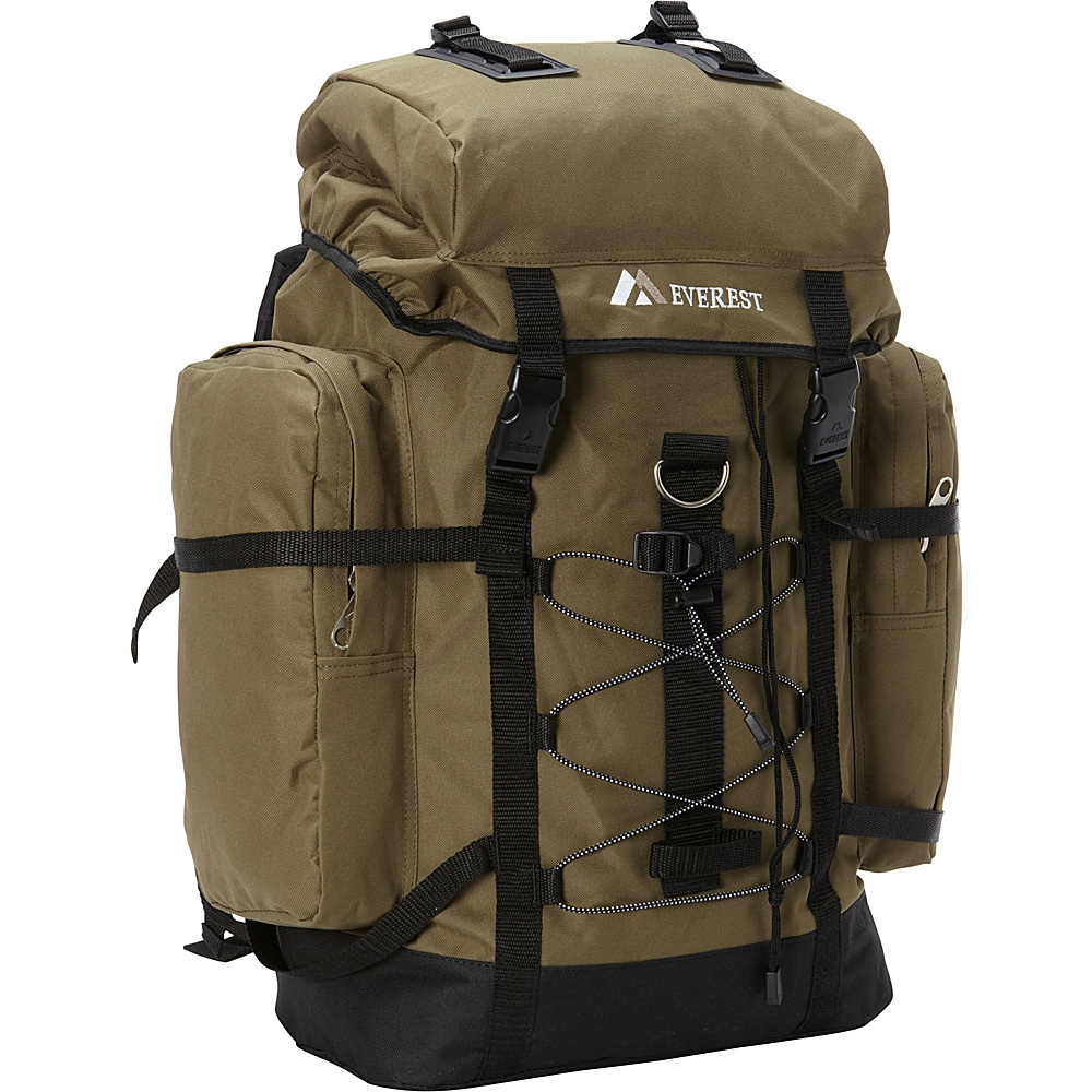 Everest Hiking Pack Olive Black Everest Backpacking Packs