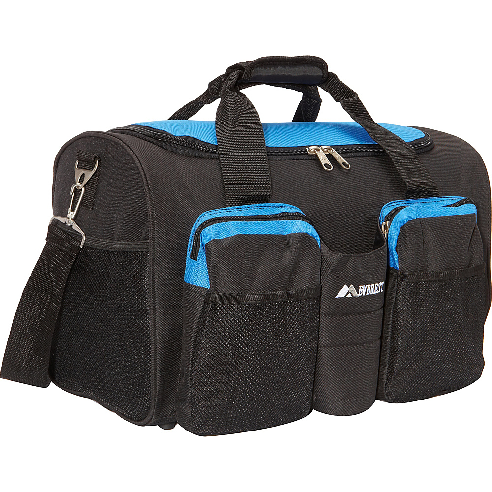 Everest Gym Bag with Wet Pocket Royal Blue Black Everest Gym Duffels