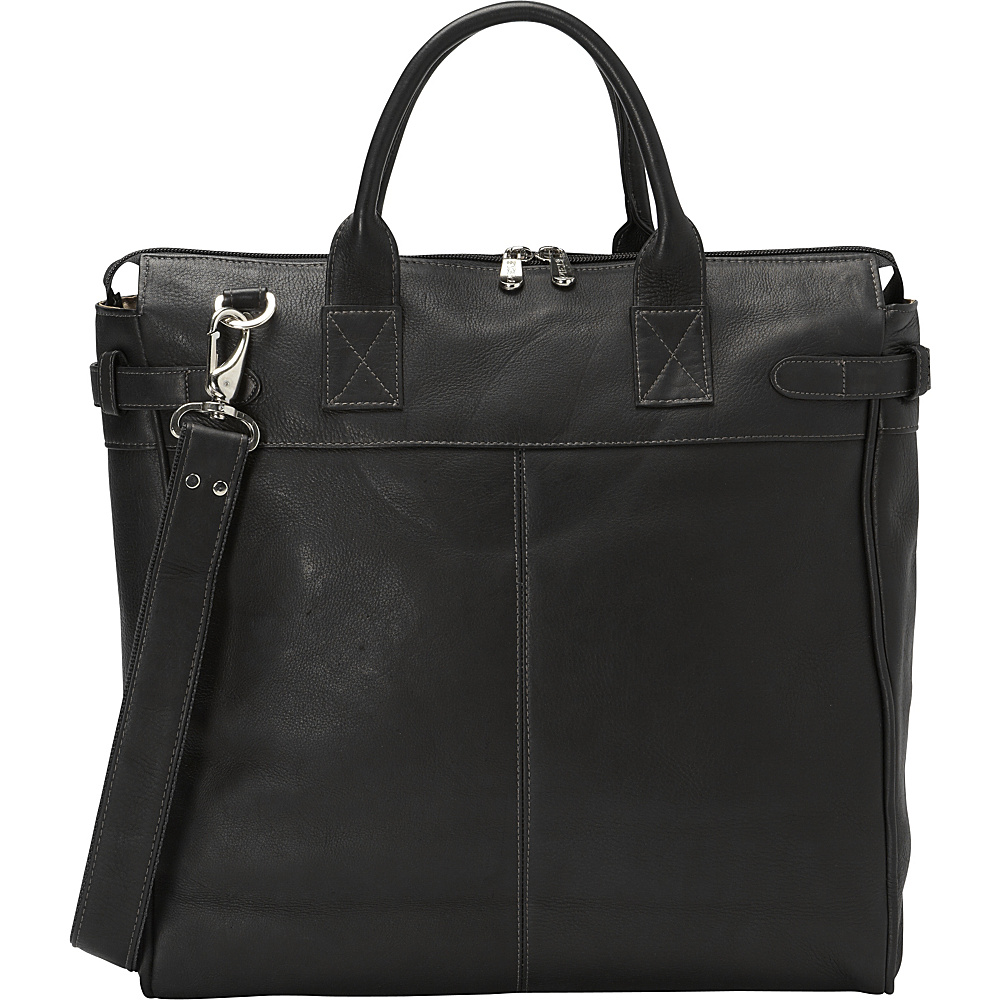 Piel Cross Body Travel Tote Black Piel Leather Handbags