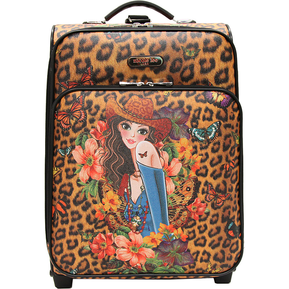 Nicole Lee Print Collection Rolling Expandable 20 Carry on Sandra Camel Nicole Lee Softside Carry On