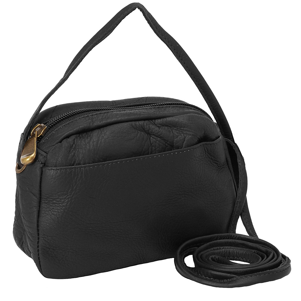 David King Co. Top Zip Mini Bag Black David King Co. Leather Handbags