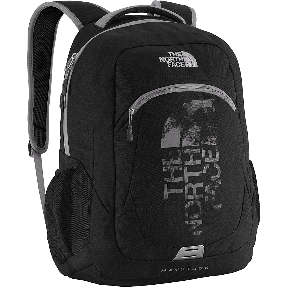 The North Face Haystack Laptop Backpack TNF Black Metallic Silver The North Face Laptop Backpacks