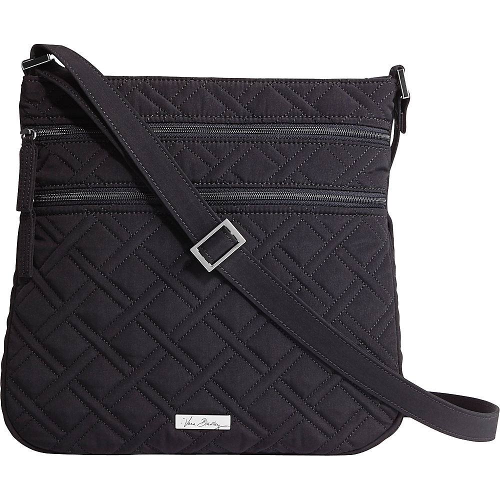 Vera Bradley Triple Zip Hipster Solids Classic Black Vera Bradley Fabric Handbags
