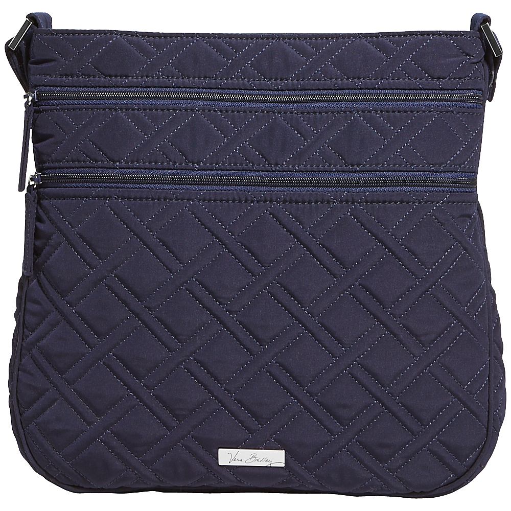 Vera Bradley Triple Zip Hipster Solids Classic Navy Vera Bradley Fabric Handbags
