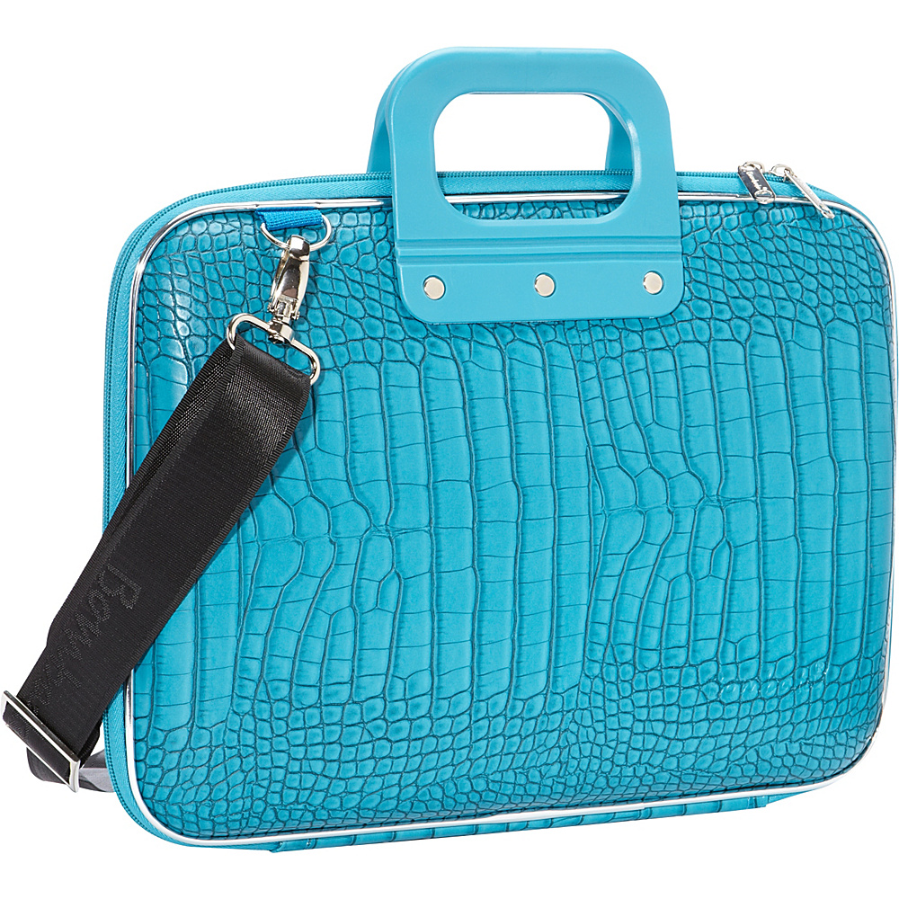 Bombata Croc 13 inch Laptop Bag Turquoise Bombata Non Wheeled Business Cases