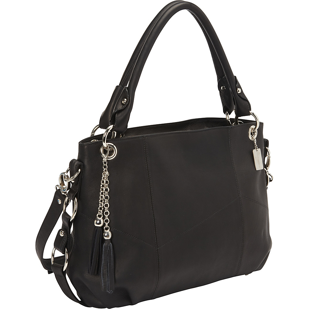 ClaireChase Andrea Tablet Shoulder Bag Black ClaireChase Leather Handbags