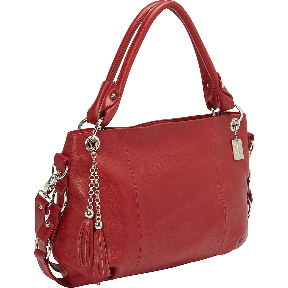 ClaireChase Andrea Tablet Shoulder Bag Red ClaireChase Leather Handbags