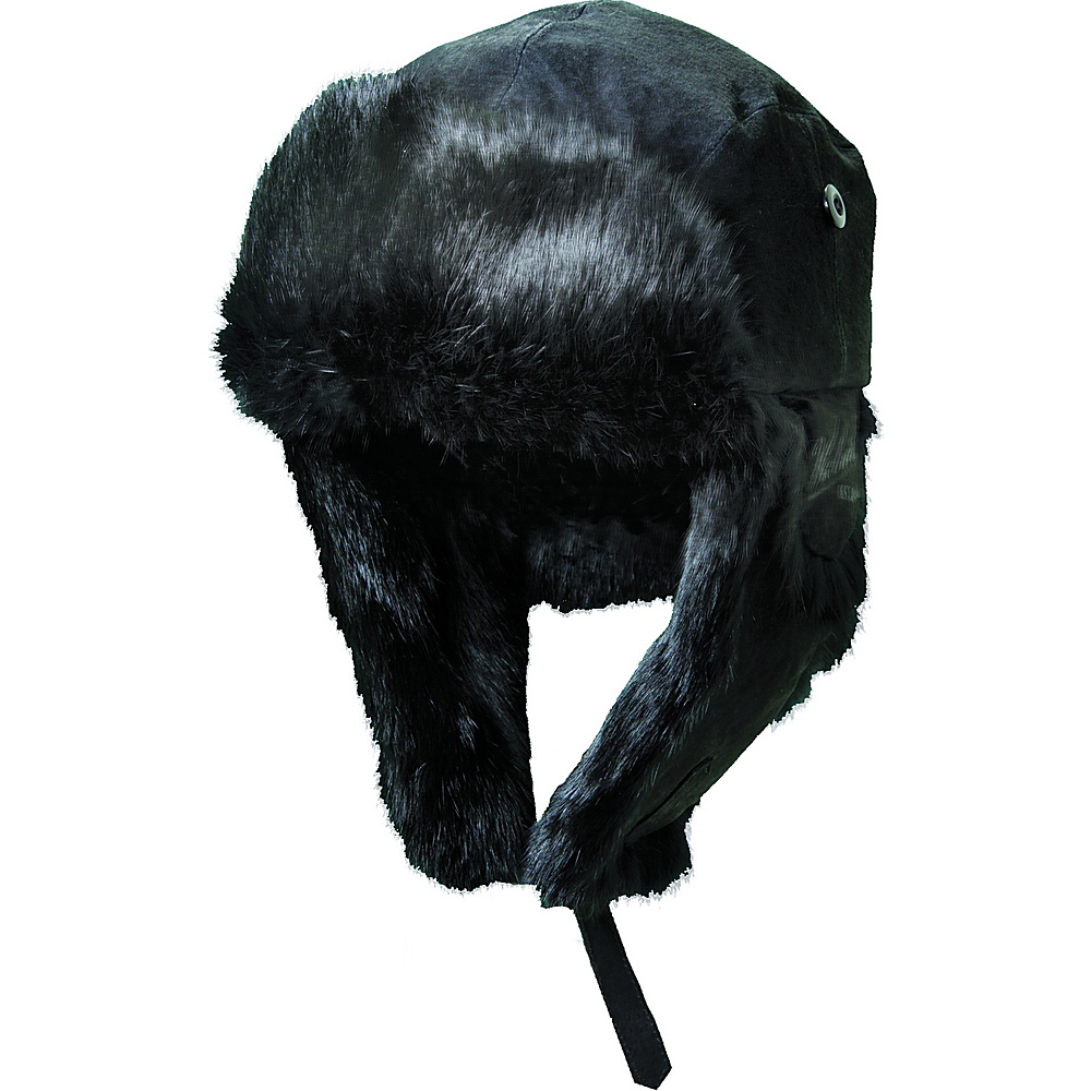 Woolrich Suede Fur Aviator Hat Black Large Woolrich Hats Gloves Scarves