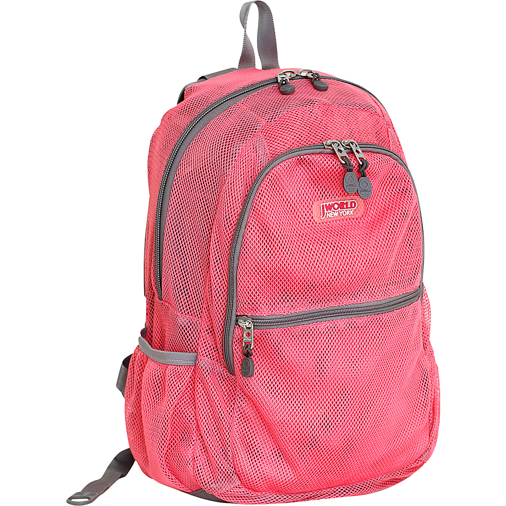 J World New York Mesh School Backpack Pink J World New York Everyday Backpacks