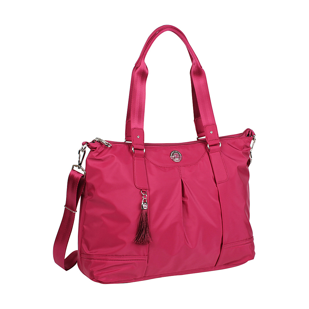 UPC 694396000272 product image for Beside-U Kaitlyn Tote Purple Violet - Beside-U Fabric Handbags | upcitemdb.com