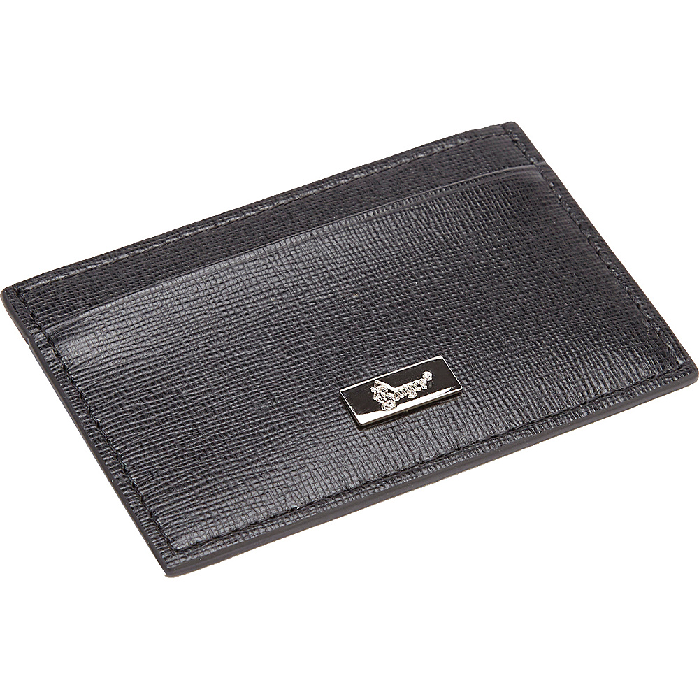 Royce Leather RFID Blocking Saffiano Leather Slim Card Case Wallet Black Royce Leather Women s Wallets