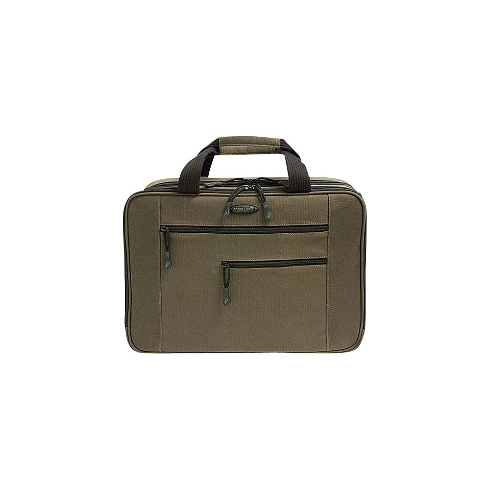 Mobile Edge Canvas ECO Briefcase 16 17 Macbook Olive Green Mobile Edge Non Wheeled Business Cases