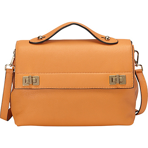 Donna Bella Designs Audrey Shoulder Bag Orange - Donna Bella Designs Leather Handbags