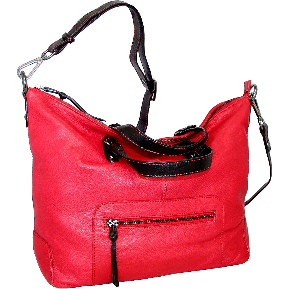 Nino Bossi Colossal Crossbody Red Nino Bossi Leather Handbags
