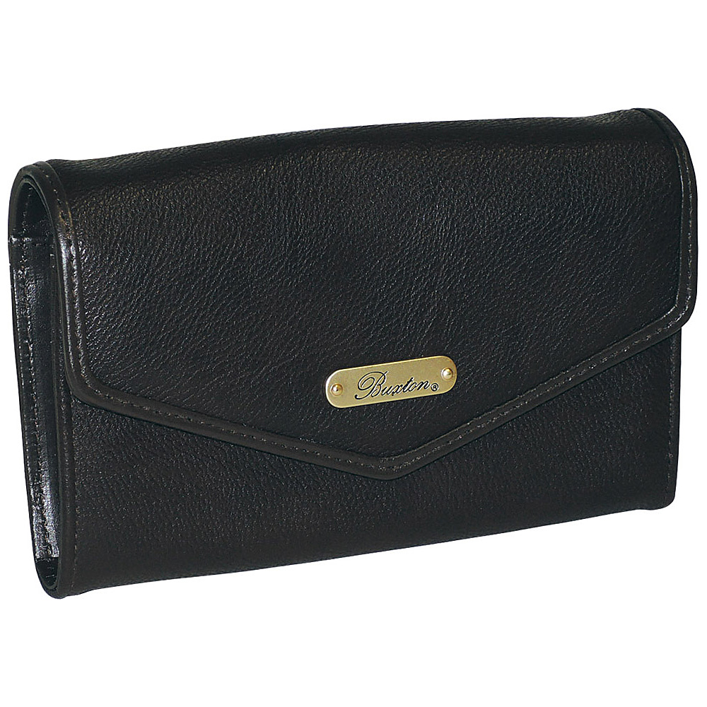 Buxton Chained Crossbody Wallet Black Buxton Women s Wallets