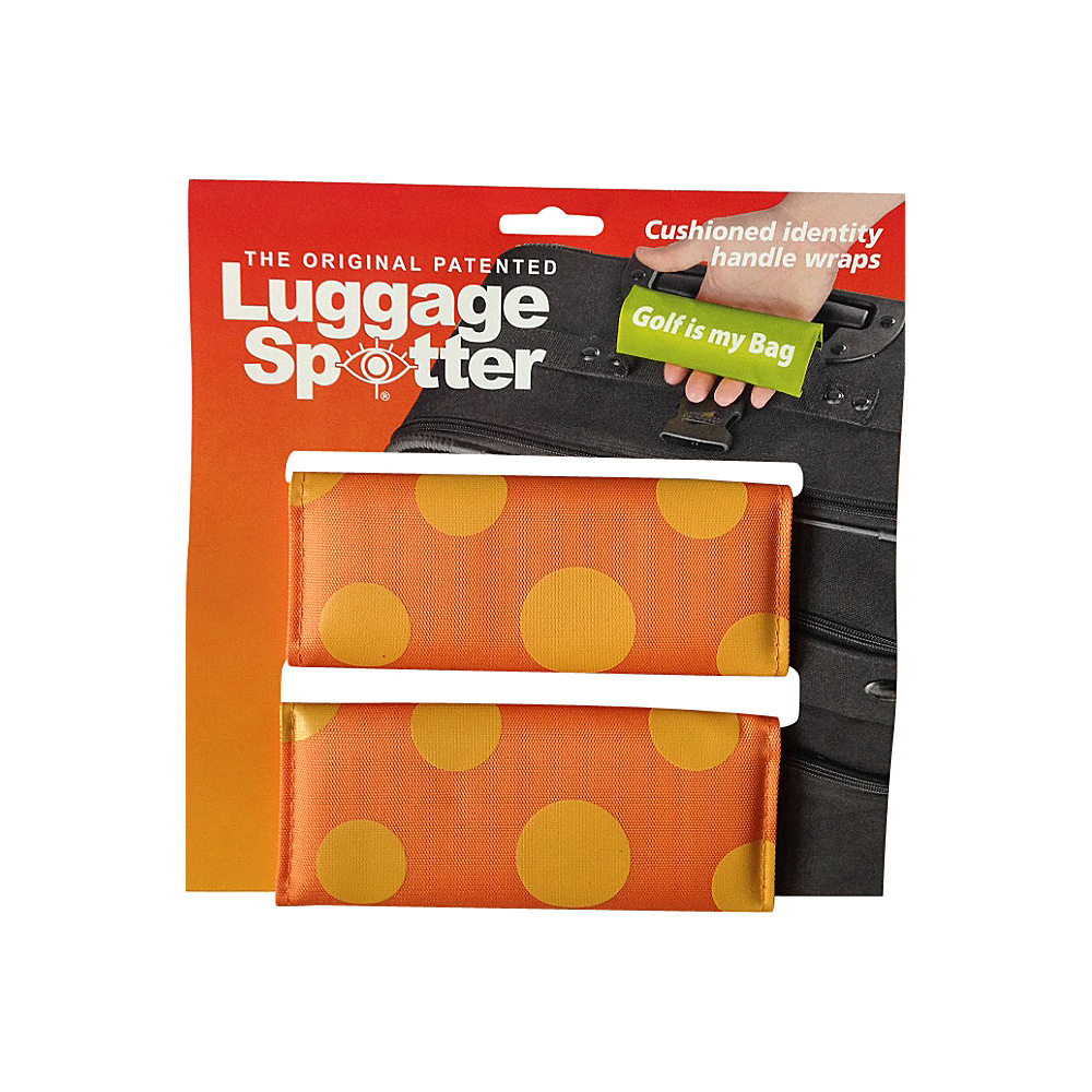 Luggage Spotters Designer Orange Polka Dot Luggage Spotter Orange Luggage Spotters Luggage Accessories