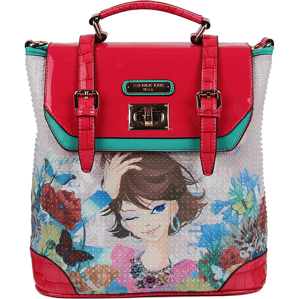 Nicole Lee Xochil Print Convertible Backpack Purse Xochil Nicole Lee Manmade Handbags