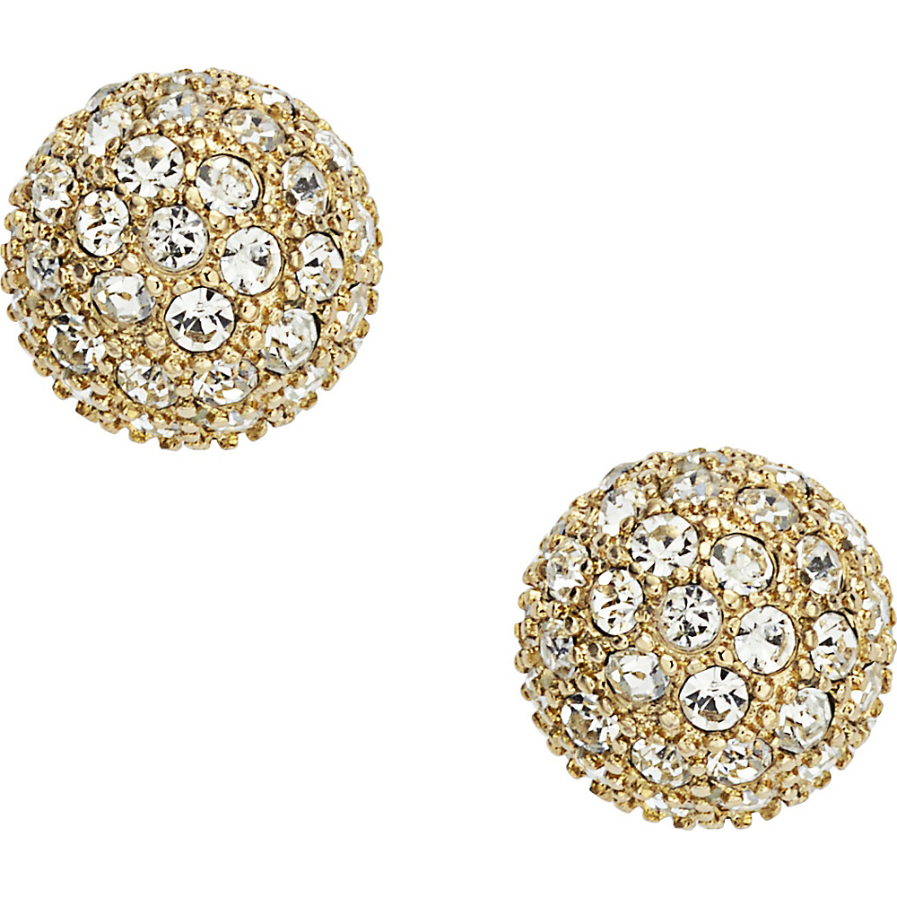 Fossil Pave Ball Stud Gold Fossil Jewelry