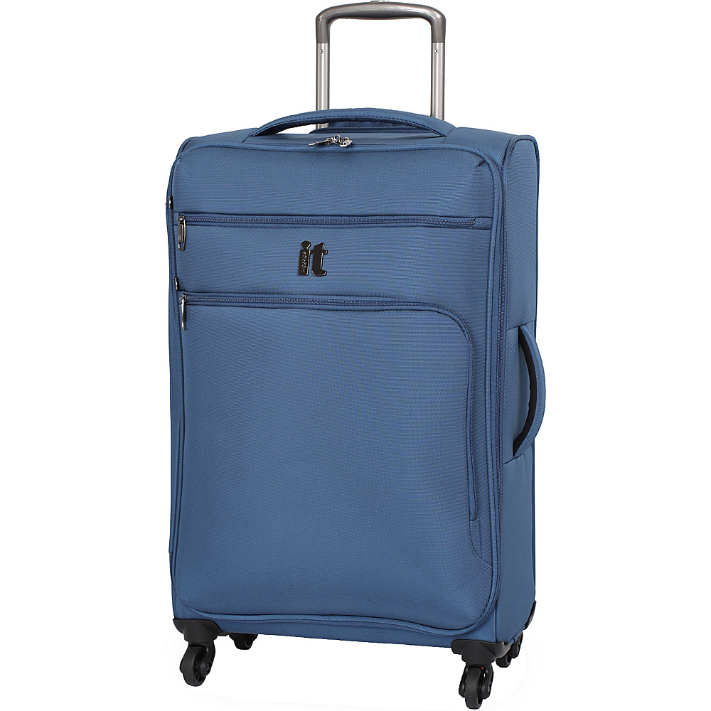 it luggage MegaLite Luggage Collection 27.4 Spinner eBags Exclusive Blue Ashes it luggage Softside Checked