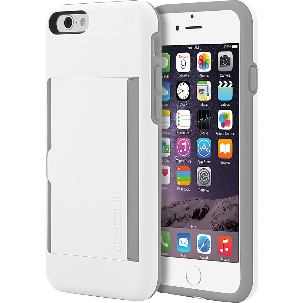 Incipio Stowaway iPhone 6 6s Case White Gray Incipio Electronic Cases