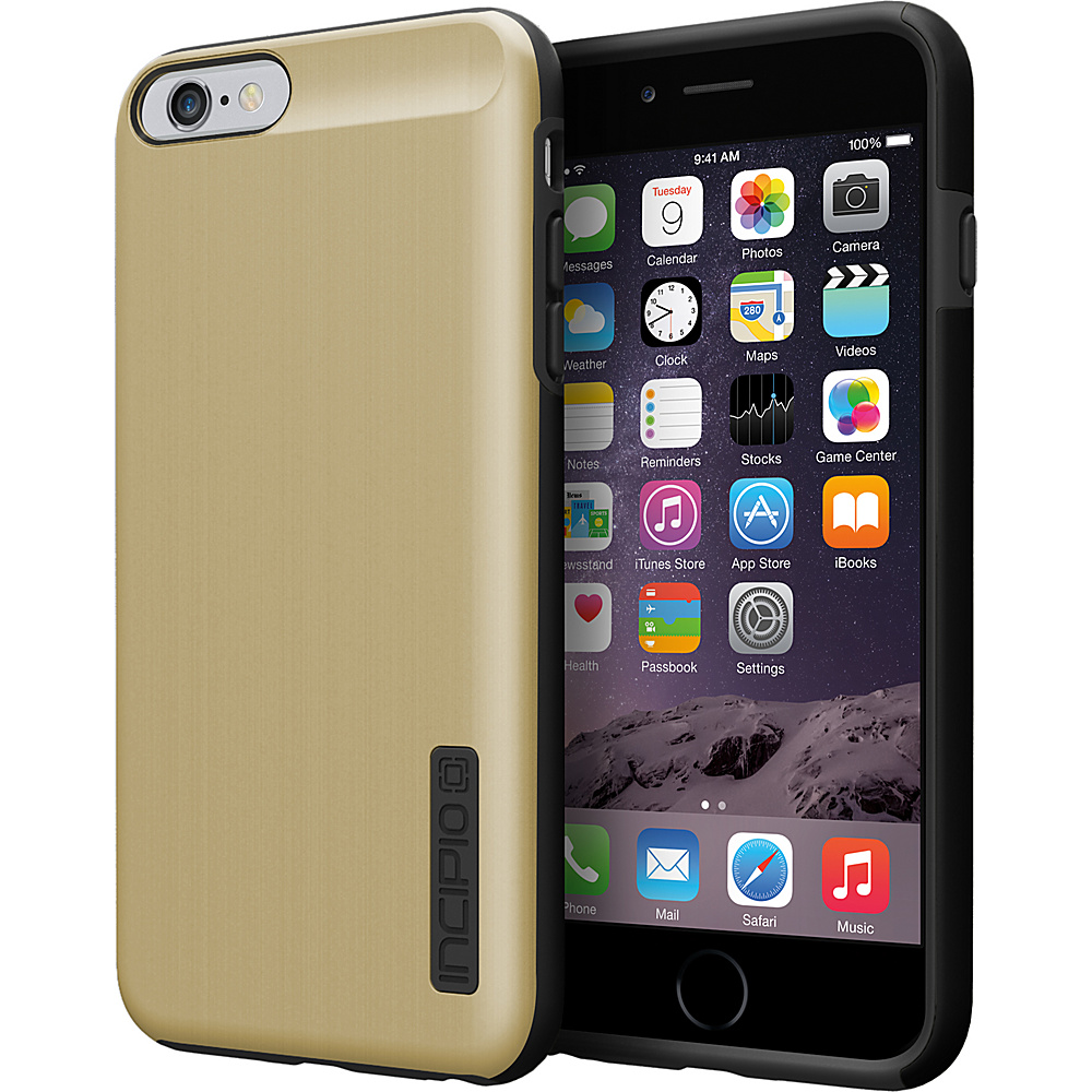 Incipio DualPro SHINE iPhone 6 6s Plus Case Gold Black Incipio Personal Electronic Cases