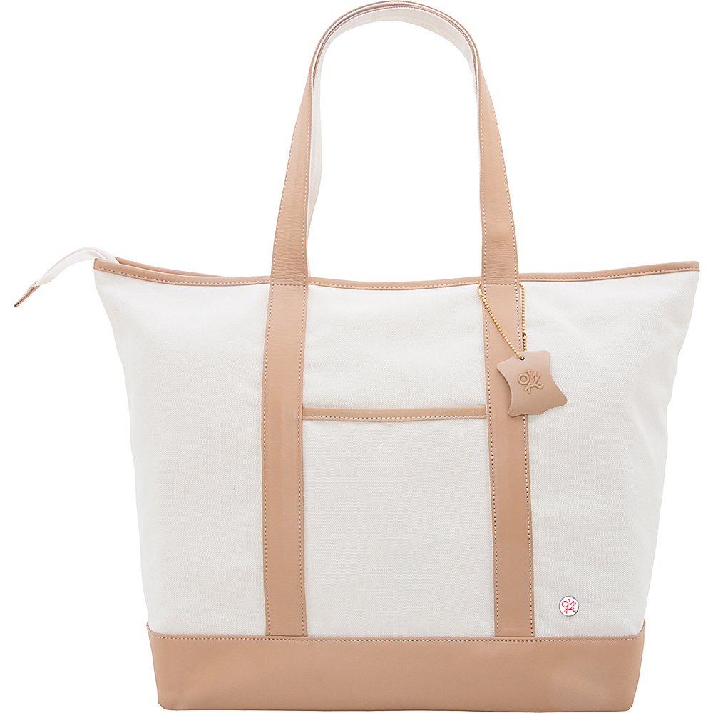 TOKEN Greenpoint Organic Tote L Beige TOKEN Fabric Handbags