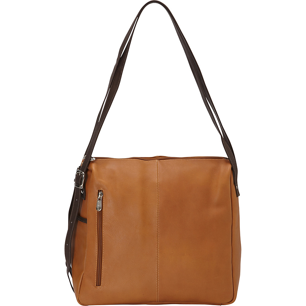 Piel Top Zip Shoulder Bag Honey Piel Leather Handbags