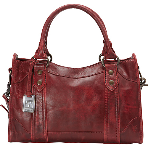 Frye Melissa Satchel Burgundy - Frye Designer Handbags