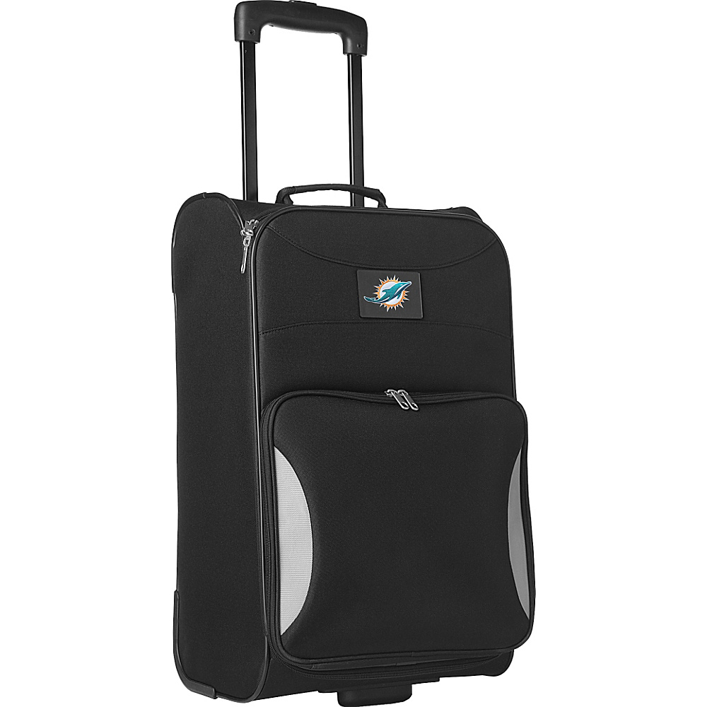 Denco Sports Luggage NFL 21 Steadfast Upright Carry on Miami Dolphins Denco Sports Luggage Small Rolling Luggage
