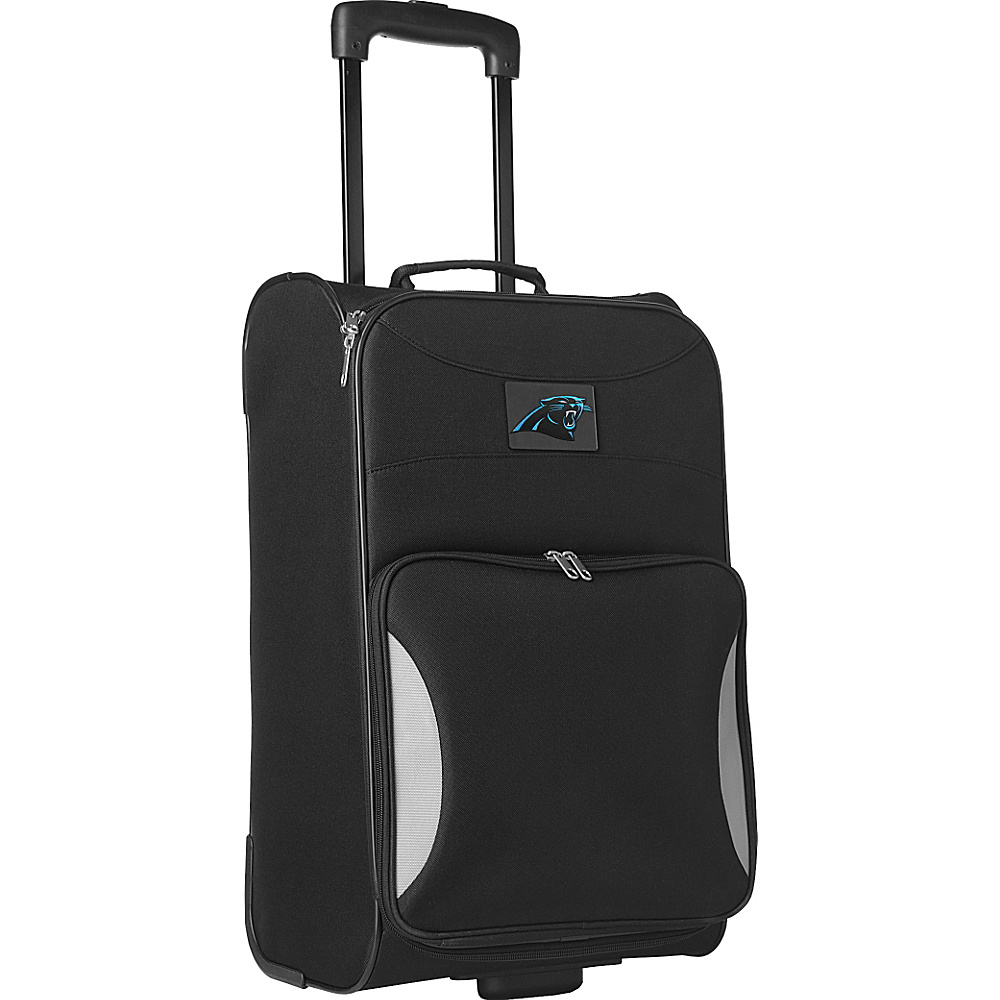 Denco Sports Luggage NFL 21 Steadfast Upright Carry on Carolina Panthers Denco Sports Luggage Small Rolling Luggage