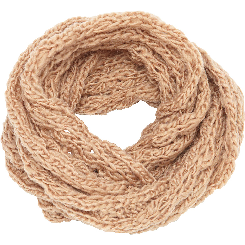 Magid Chunky Knit Infinity Scarf Camel Magid Hats Gloves Scarves