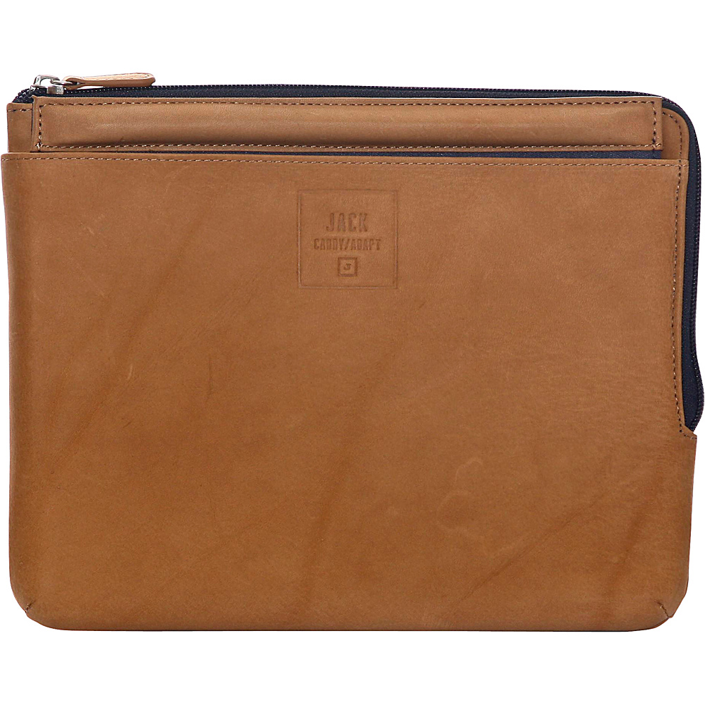 Jill e Designs Jack Dominick 10 Leather Tablet Sleeve with Stand Tan Jill e Designs Electronic Cases