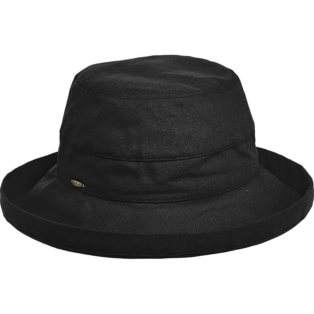 Scala Hats Medium Brim Cotton Hat Black Scala Hats Hats Gloves Scarves