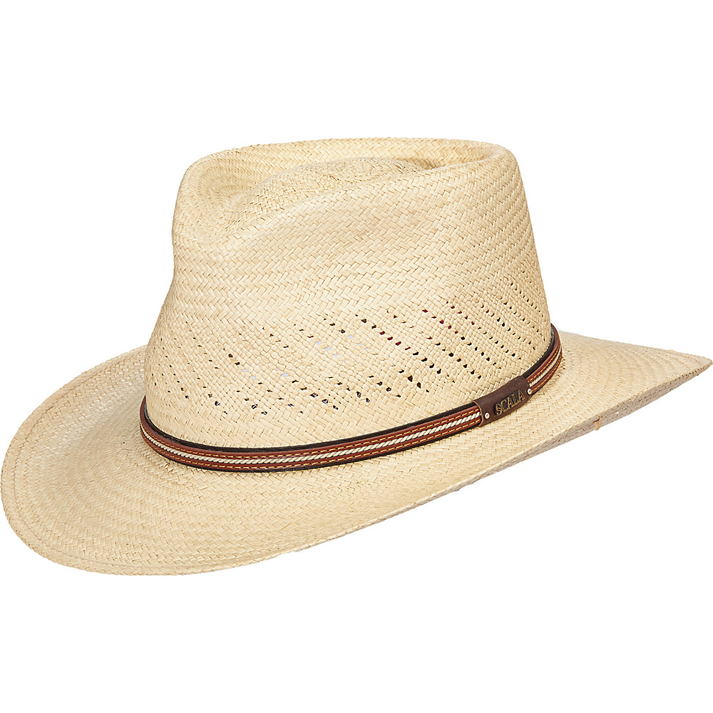 Scala Hats Vent Panama Outback Hat Natural Large Scala Hats Hats Gloves Scarves