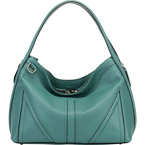 Vicenzo Leather Ellese Leather Hobo Handbag Turquoise - Vicenzo Leather Leather Handbags