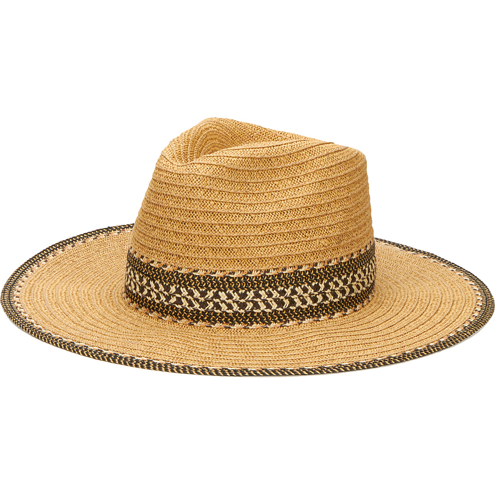 San Diego Hat Panama Fedora with Open Weave Band Natural San Diego Hat Hats
