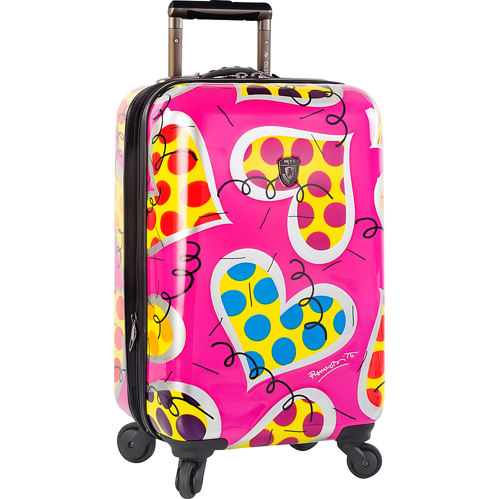 Heys America Britto Hearts Carnival 21 Carry On Spinner Luggage Multi Britto Hearts Carnival Heys America Hardside Carry On