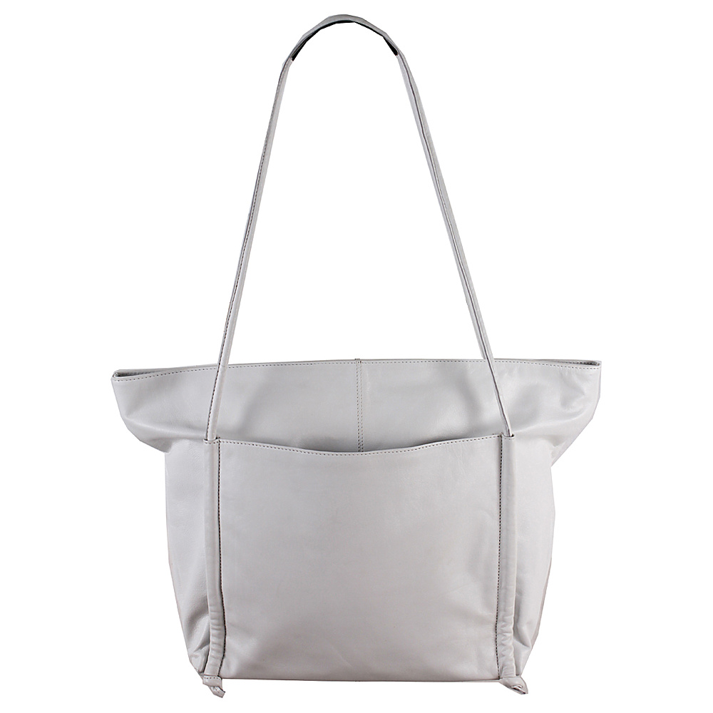 Latico Leathers Rumi Tote Metallic White Latico Leathers Leather Handbags
