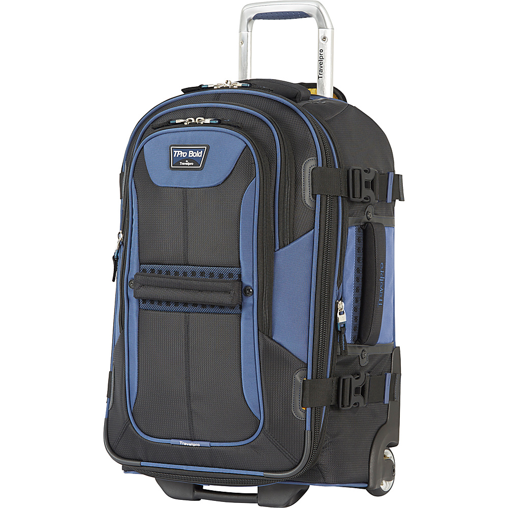 Travelpro T Pro Bold 2.0 22 Expandable Rollaboard Black amp; Blue Travelpro Softside Carry On