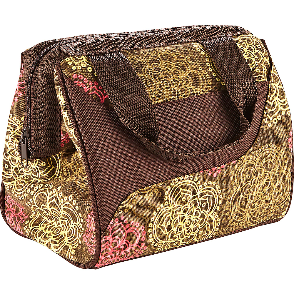 Fit Fresh Downtown Lunch Bag Olive Floral Fit Fresh Travel Coolers