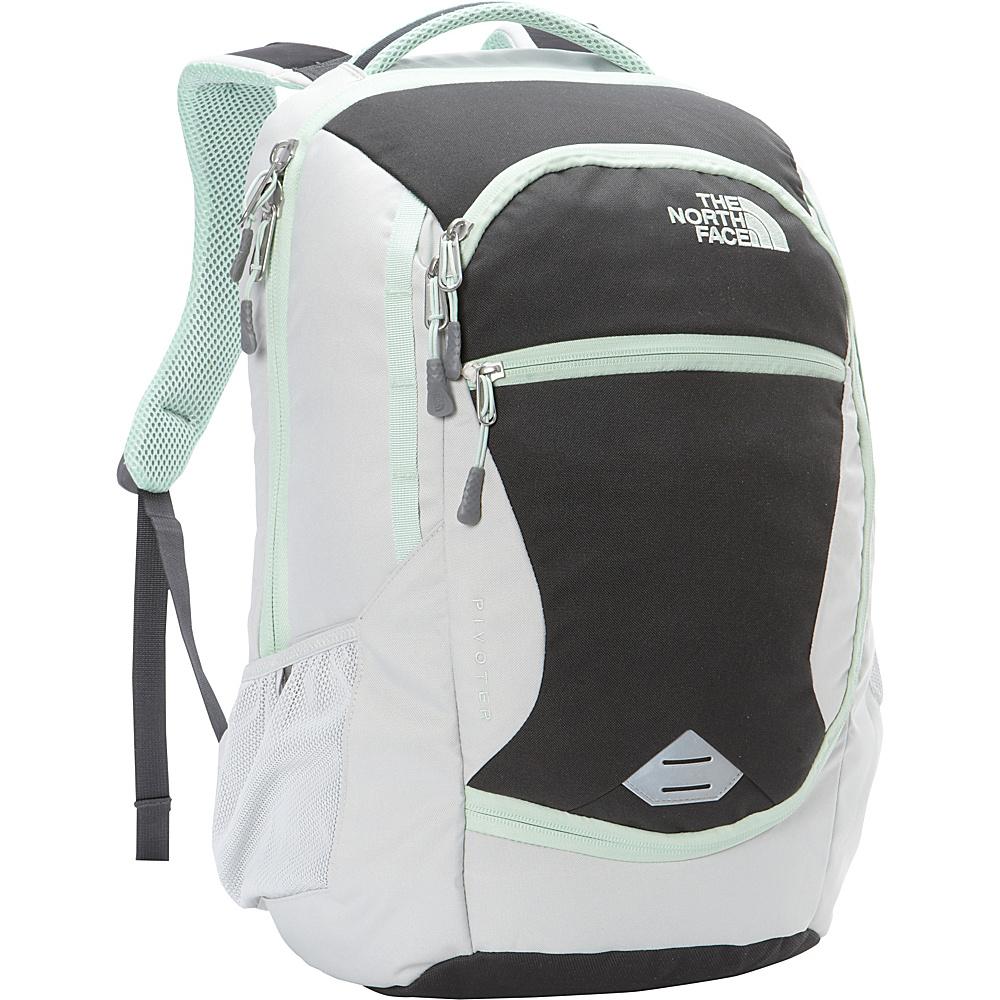 The North Face Women s Pivoter Laptop Backpack Lunar Ice Grey Subtle Green The North Face Business Laptop Backpacks