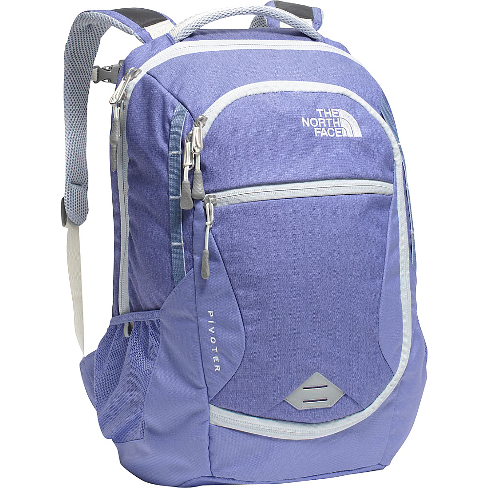 The North Face Women s Pivoter Laptop Backpack Stellar Blue Heather Arctic Ice Blue The North Face Business Laptop Backpacks