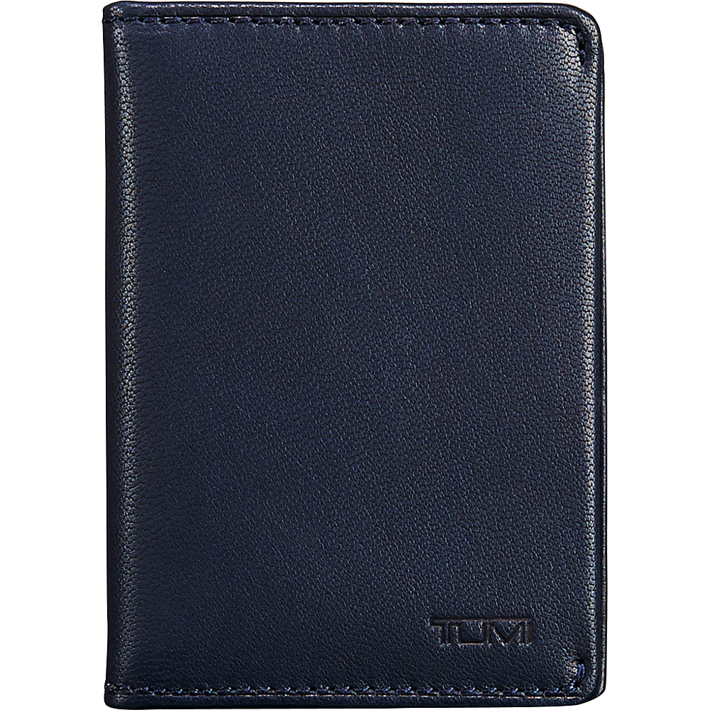 Tumi Chambers Gusseted Card Case Navy Tumi Mens Wallets