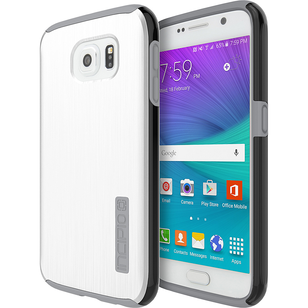 Incipio DualPro SHINE for Samsung Galaxy S6 White Light Gray Incipio Electronic Cases