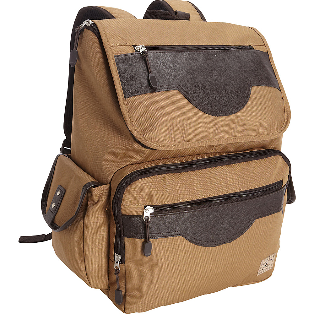 Everest Wrangler Laptop Backpack Tan Everest Business Laptop Backpacks