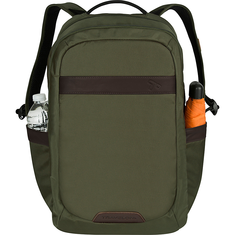 Travelon Anti Theft Classic 2 Compartment Backpack Olive Travelon School Day Hiking Backpacks