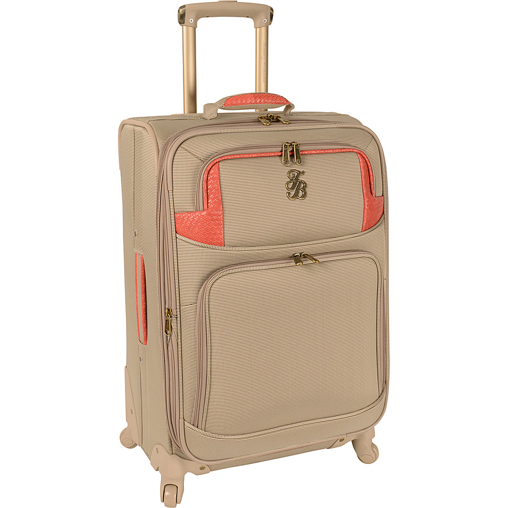 Tommy Bahama Belle of the Beach 24 Expandable Spinner Champagne Coral Tommy Bahama Softside Checked